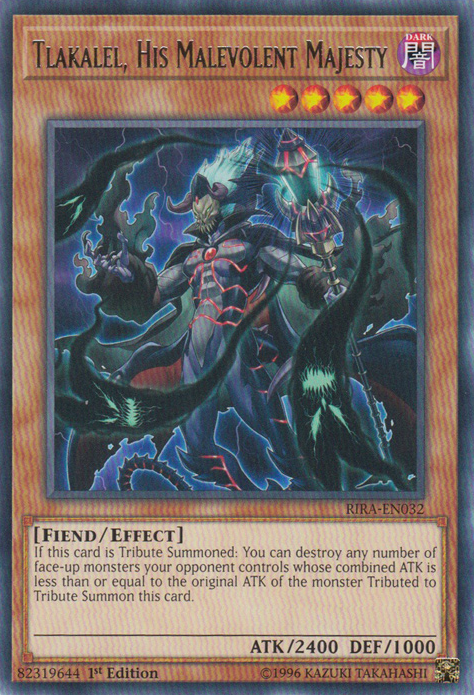 Tlakalel, His Malevolent Majesty [RIRA-EN032] Rare Yu-Gi-Oh!