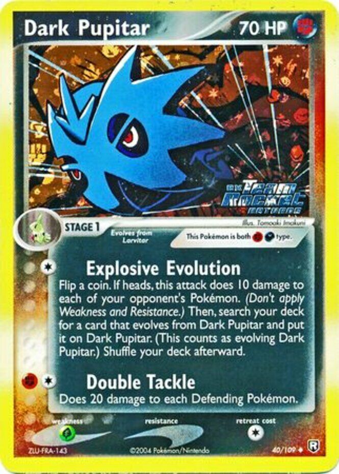 Dark Pupitar (40/109) (Stamped) [EX: Team Rocket Returns] Pokémon