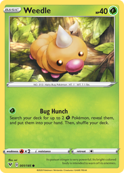Weedle (001/185) [Sword & Shield: Vivid Voltage] Pokémon