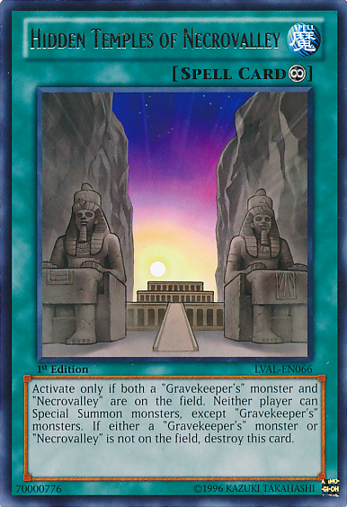 Hidden Temples of Necrovalley [LVAL-EN066] Rare Yu-Gi-Oh!