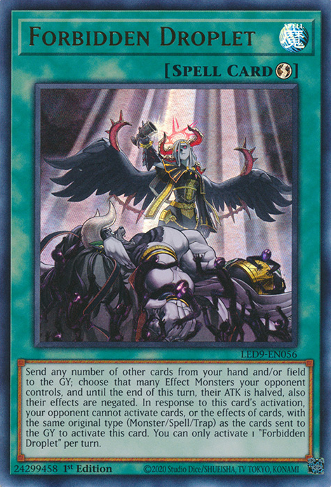 Forbidden Droplet [LED9-EN056] Ultra Rare Yu-Gi-Oh!