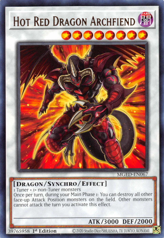 Hot Red Dragon Archfiend [MGED-EN067] Rare Yu-Gi-Oh!