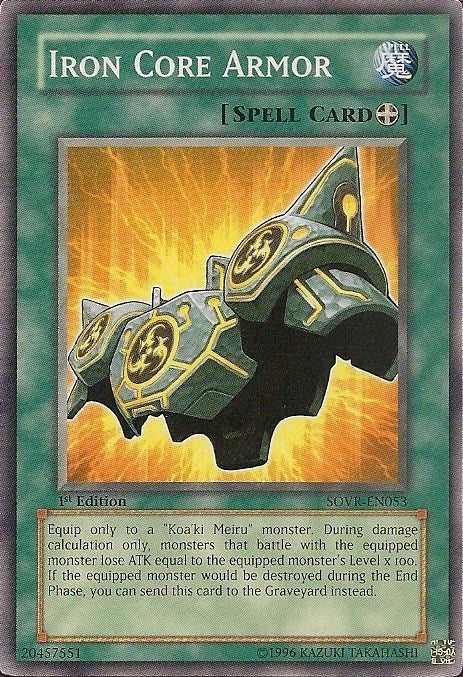Iron Core Armor [SOVR-EN053] Common - Yugioh Cards For Your TCG Needs! Yu-Gi-Oh!