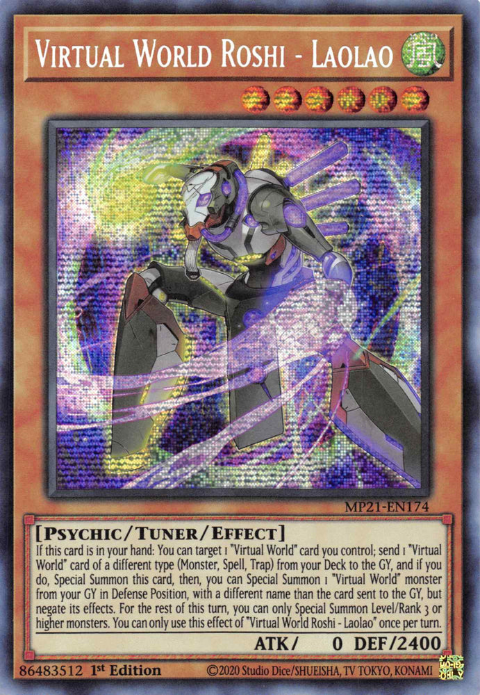 Virtual World Roshi - Laolao [MP21-EN174] Prismatic Secret Rare Yu-Gi-Oh!