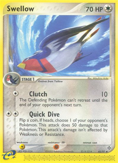 Swellow (45/97) [EX: Dragon] Pokémon