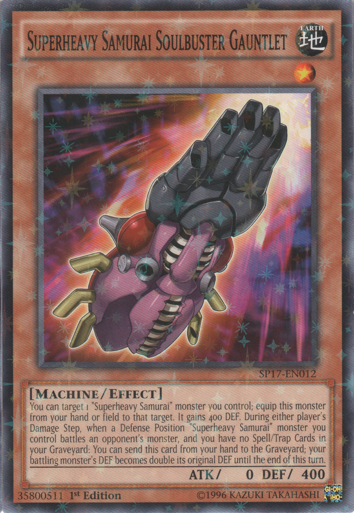 Superheavy Samurai Soulbuster Gauntlet [SP17-EN012] Starfoil Rare Yu-Gi-Oh!