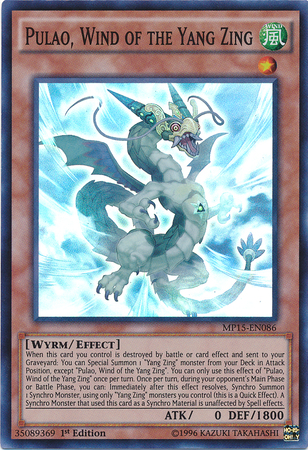 Pulao, Wind of the Yang Zing [MP15-EN086] Super Rare Yu-Gi-Oh!