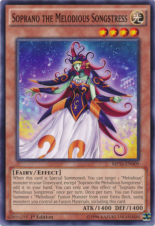 Soprano the Melodious Songstress [MP16-EN009] Common Yu-Gi-Oh!