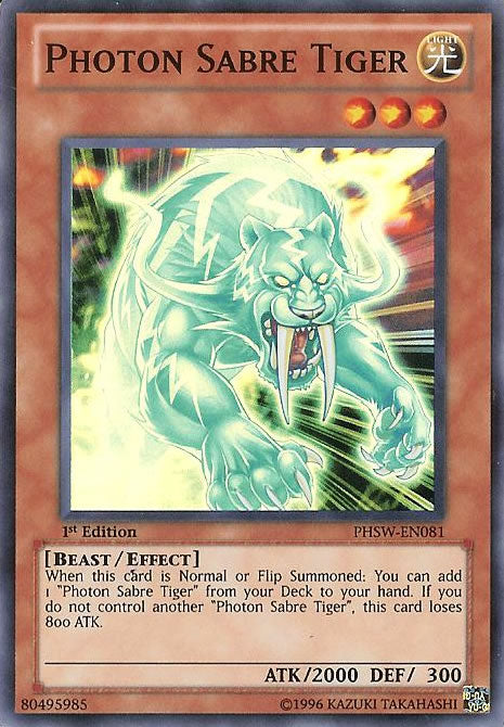 Photon Sabre Tiger [PHSW-EN081] Super Rare Yu-Gi-Oh!
