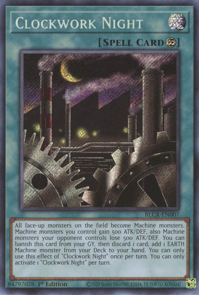 Clockwork Night [BLCR-EN007] Secret Rare Yu-Gi-Oh!