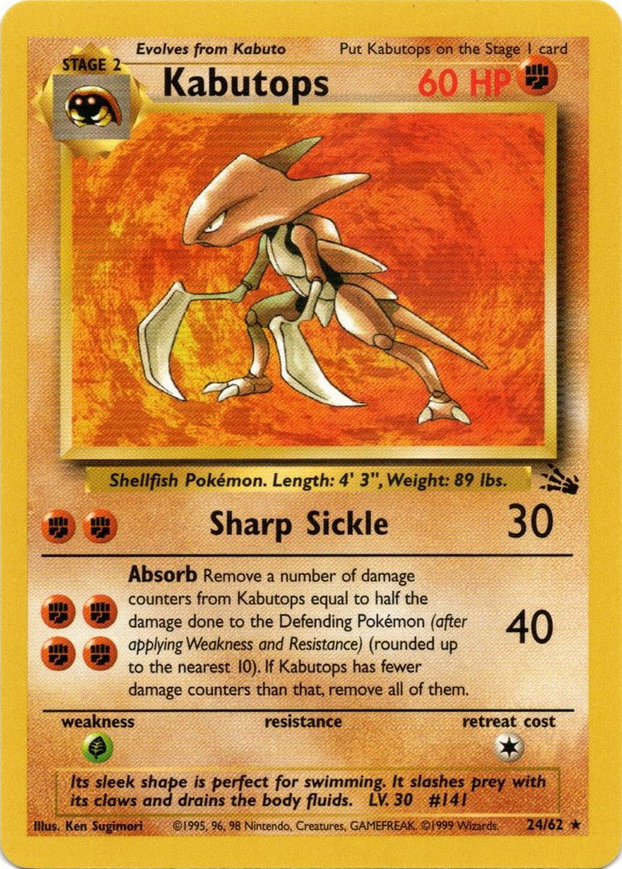 Kabutops (24/62) [Fossil Unlimited] Pokémon