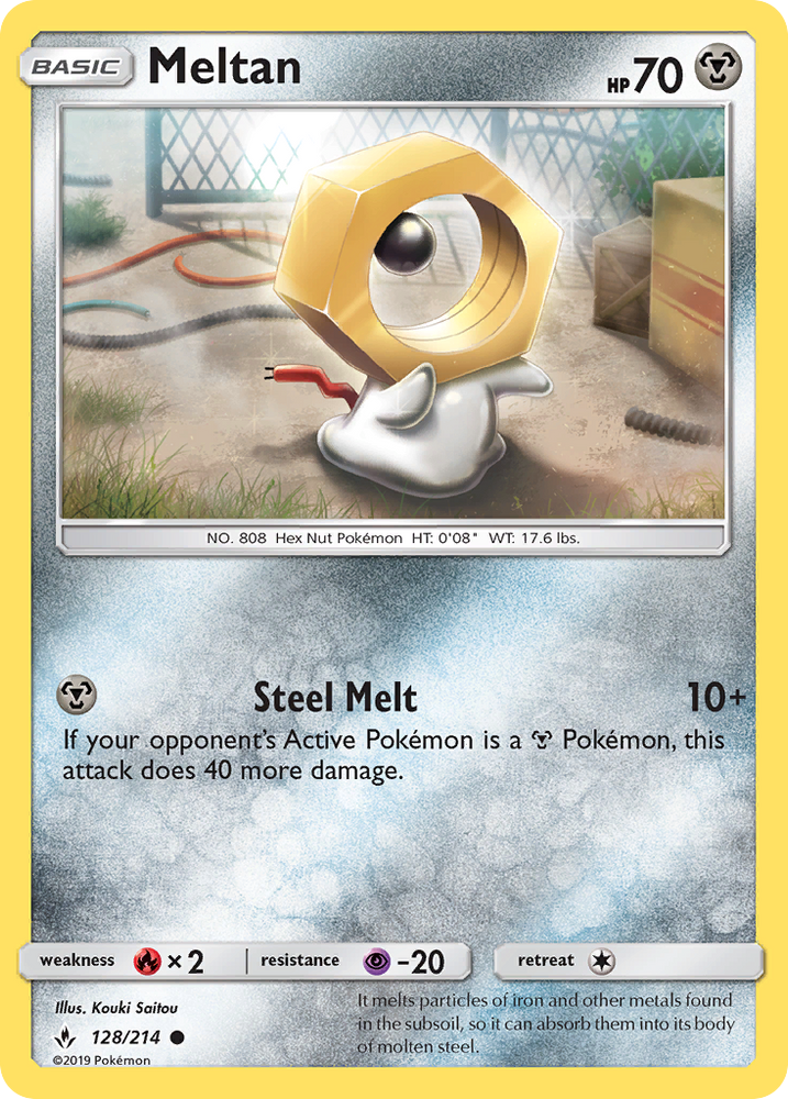 Meltan (128/214) [Sun & Moon: Unbroken Bonds] Pokémon