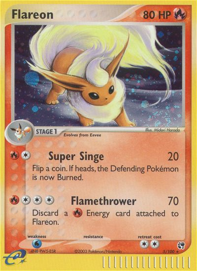 Flareon (5/100) [EX: Sandstorm] Pokémon