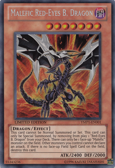 Malefic Red-Eyes B. Dragon [YMP1-EN001] Secret Rare Yu-Gi-Oh!
