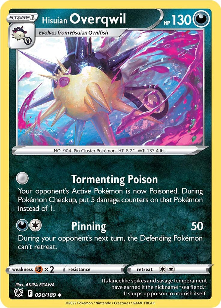 Hisuian Overqwil (090/189) [Sword & Shield: Astral Radiance] Pokémon