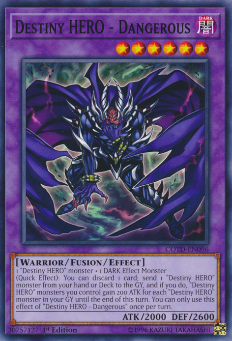 Destiny Hero - Dangerous [COTD-EN096] Common Yu-Gi-Oh!