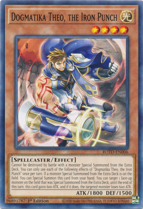 Dogmatika Theo, the Iron Punch [ROTD-EN006] Common Yu-Gi-Oh!