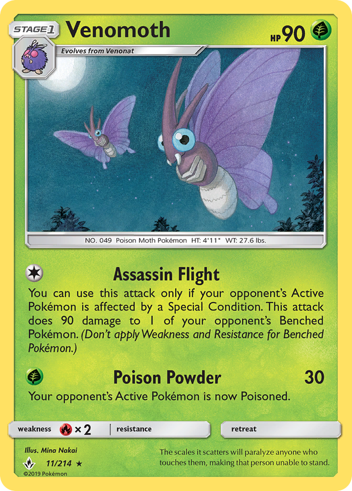 Venomoth (11/214) [Sun & Moon: Unbroken Bonds] Pokémon