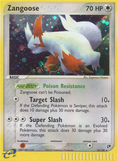 Zangoose (14/100) [EX: Sandstorm] Pokémon