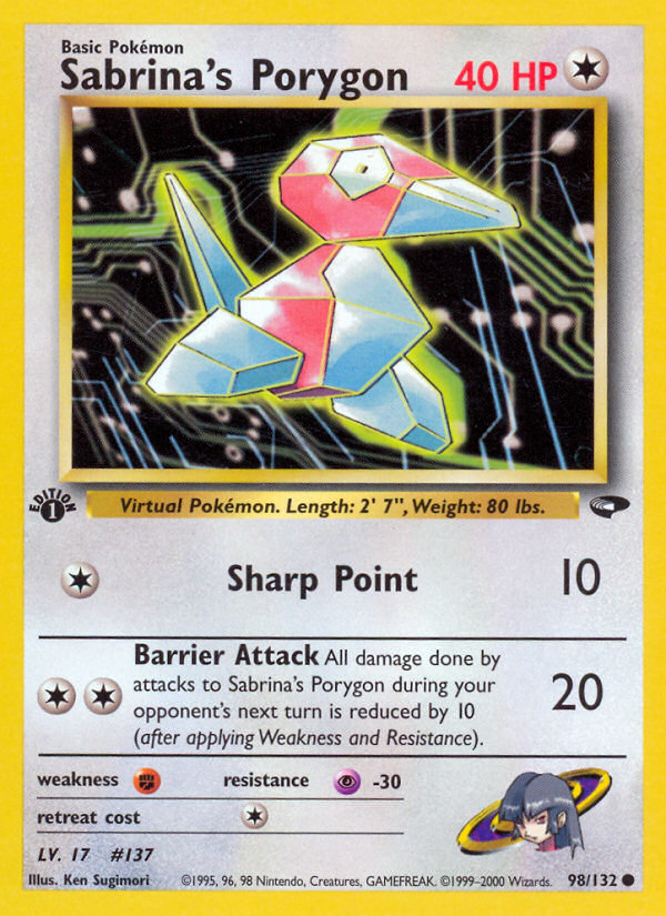 Sabrina's Porygon (98/132) [Gym Challenge 1st Edition] Pokémon