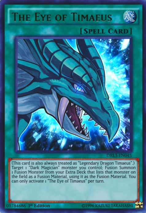 The Eye of Timaeus [DRL3-EN045] Ultra Rare Yu-Gi-Oh!