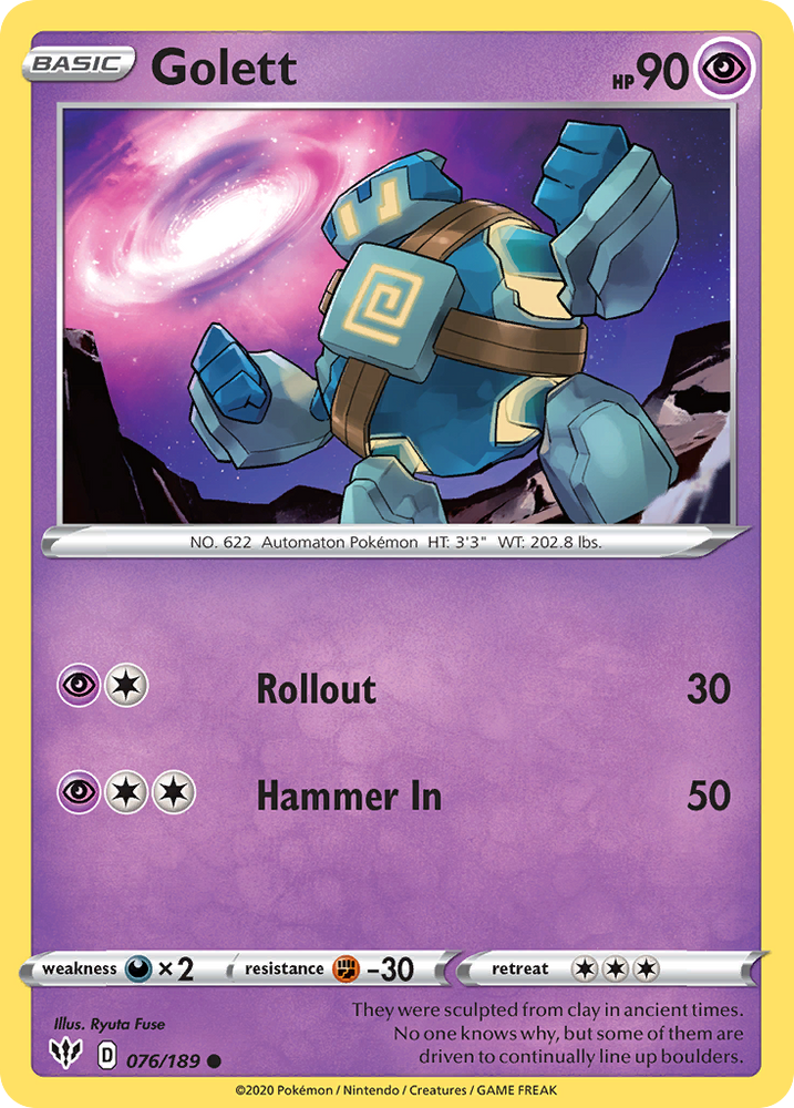 Golett (076/189) [Sword & Shield: Darkness Ablaze] Pokémon