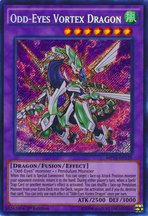 Odd-Eyes Vortex Dragon [MP16-EN139] Secret Rare Yu-Gi-Oh!