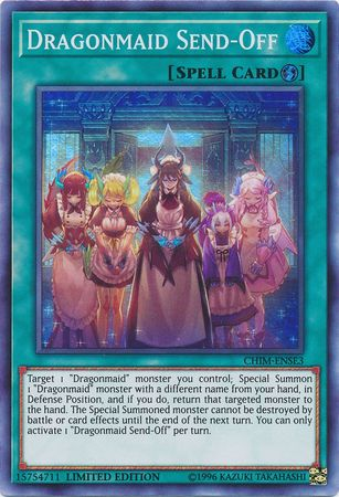Dragonmaid Send-Off [CHIM-ENSE3] Super Rare Yu-Gi-Oh!