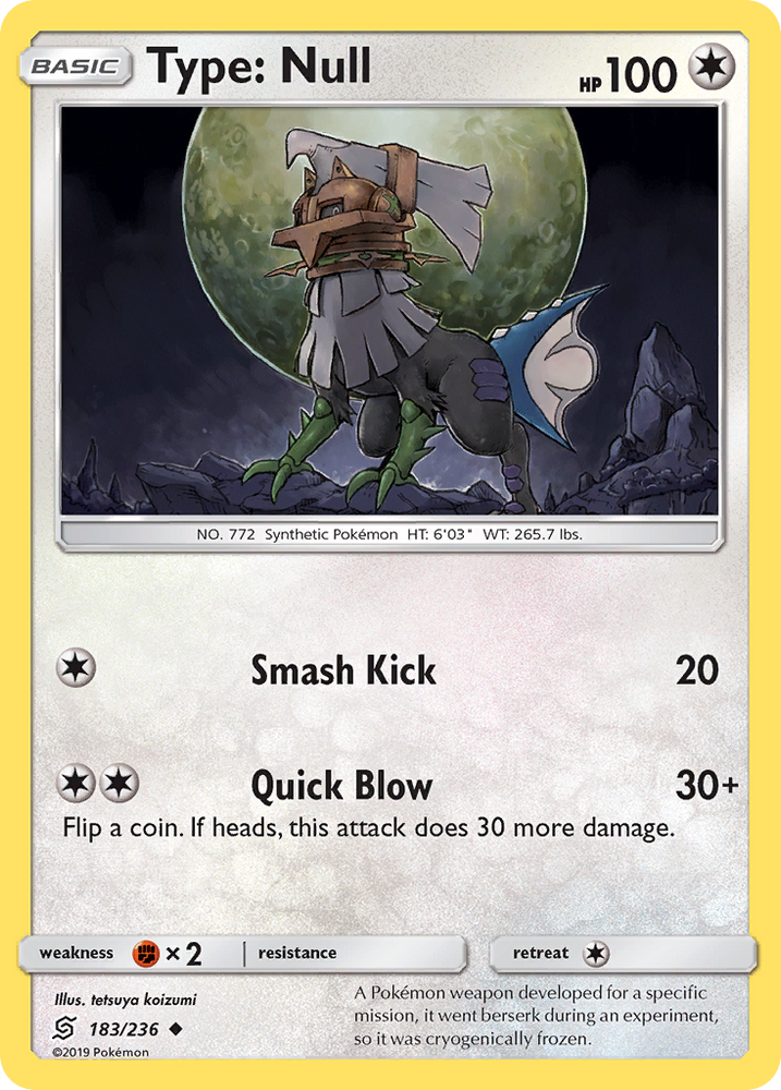 Type: Null (183/236) [Sun & Moon: Unified Minds] Pokémon