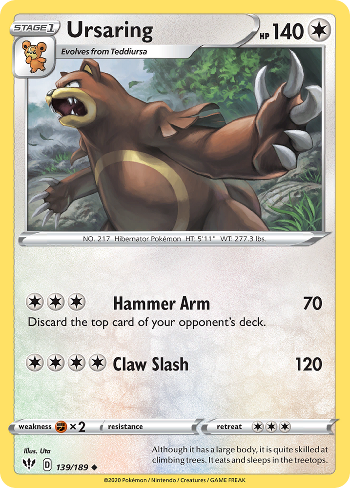 Ursaring (139/189) [Sword & Shield: Darkness Ablaze] Pokémon