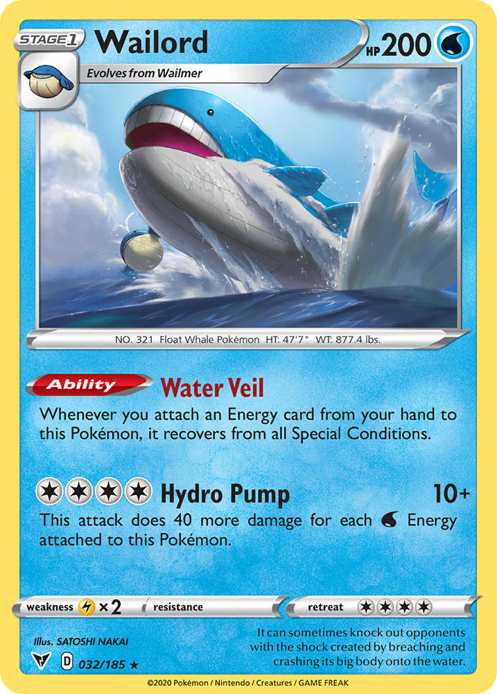 Wailord (032/185) [Sword & Shield: Vivid Voltage] Pokémon