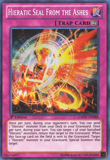 Hieratic Seal From the Ashes [GAOV-EN088] Secret Rare Yu-Gi-Oh!