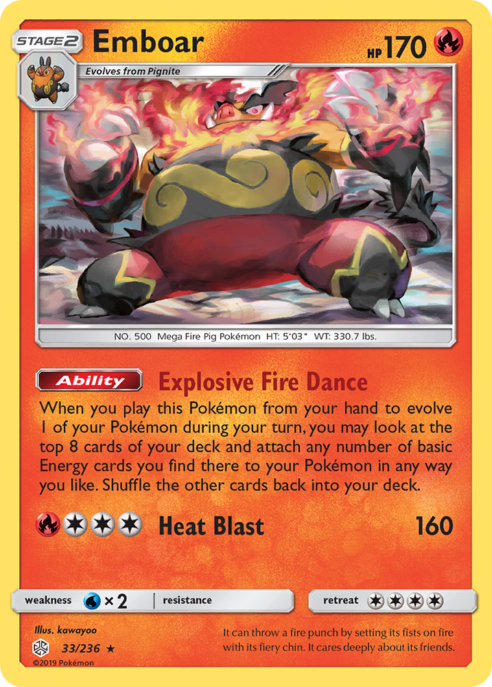 Emboar (33/236) [Sun & Moon: Cosmic Eclipse] Pokémon