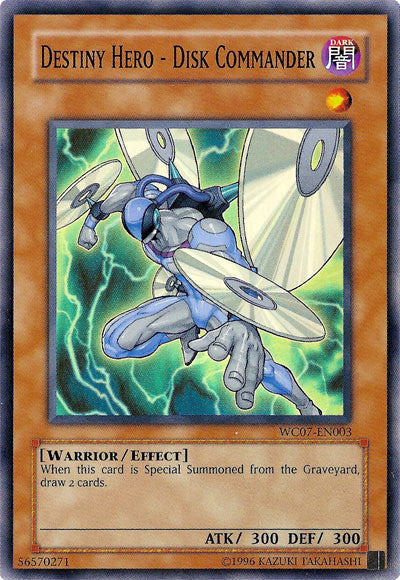 Destiny HERO - Disk Commander [WC07-EN003] Super Rare Yu-Gi-Oh!