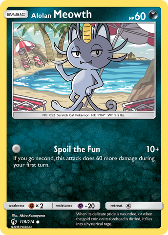 Alolan Meowth (118/214) [Sun & Moon: Lost Thunder] Pokémon