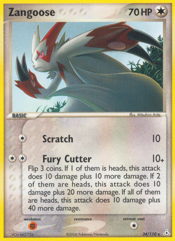 Zangoose (34/110) [EX: Holon Phantoms] Pokémon