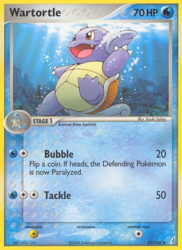 Wartortle (42/100) [EX: Crystal Guardians] Pokémon