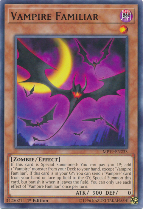 Vampire Familiar [MP19-EN233] Common Yu-Gi-Oh!