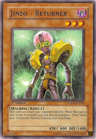 Jinzo - Returner [LODT-EN006] Rare Yu-Gi-Oh!