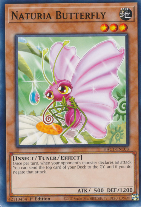 Naturia Butterfly [HAC1-EN108] Common Yu-Gi-Oh!