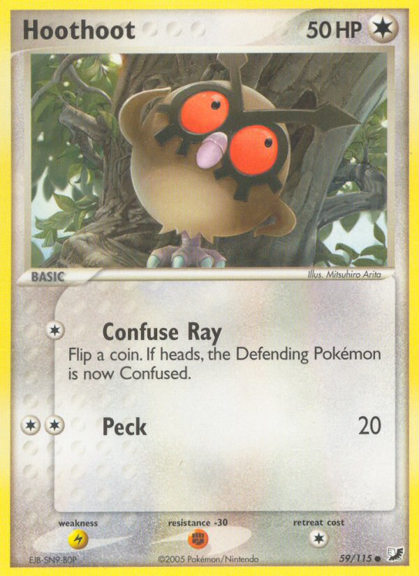 Hoothoot (59/115) [EX: Unseen Forces] Pokémon