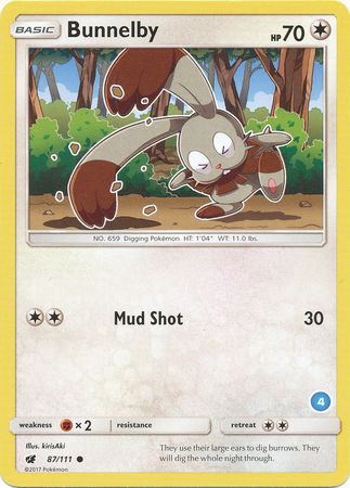 Bunnelby (87/111) (Deck Exclusive #4) [Sun & Moon: Trainer Kit - Alolan Ninetales] Pokémon
