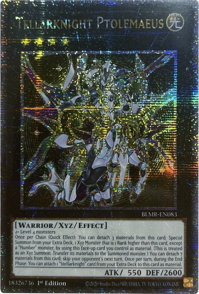 Tellarknight Ptolemaeus [BLMR-EN083] Quarter Century Secret Rare Yu-Gi-Oh!