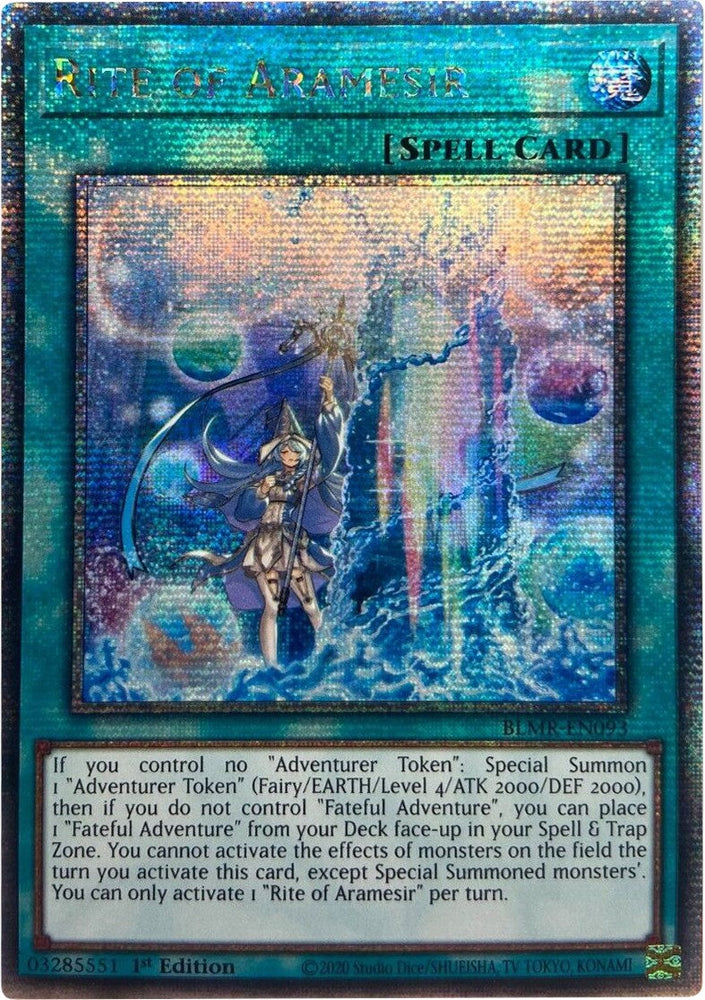 Rite of Aramesir [BLMR-EN093] Quarter Century Secret Rare Yu-Gi-Oh!