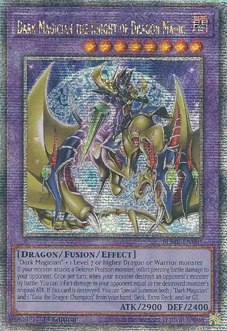 Dark Magician the Knight of Dragon Magic [BLMR-EN001] Quarter Century Secret Rare Yu-Gi-Oh!