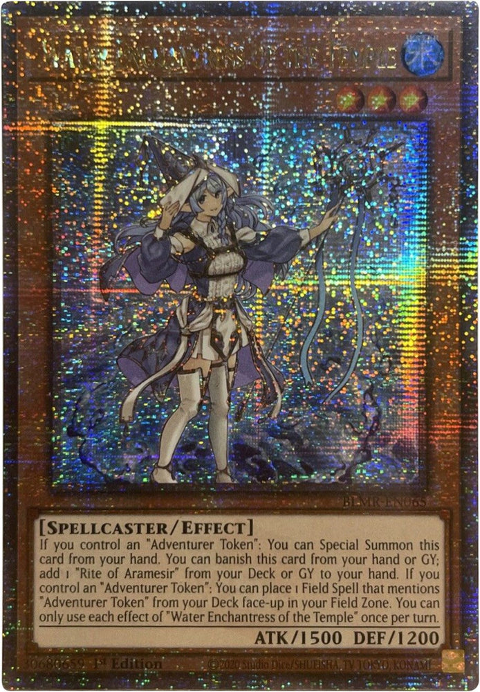 Water Enchantress of the Temple [BLMR-EN065] Quarter Century Secret Rare Yu-Gi-Oh!