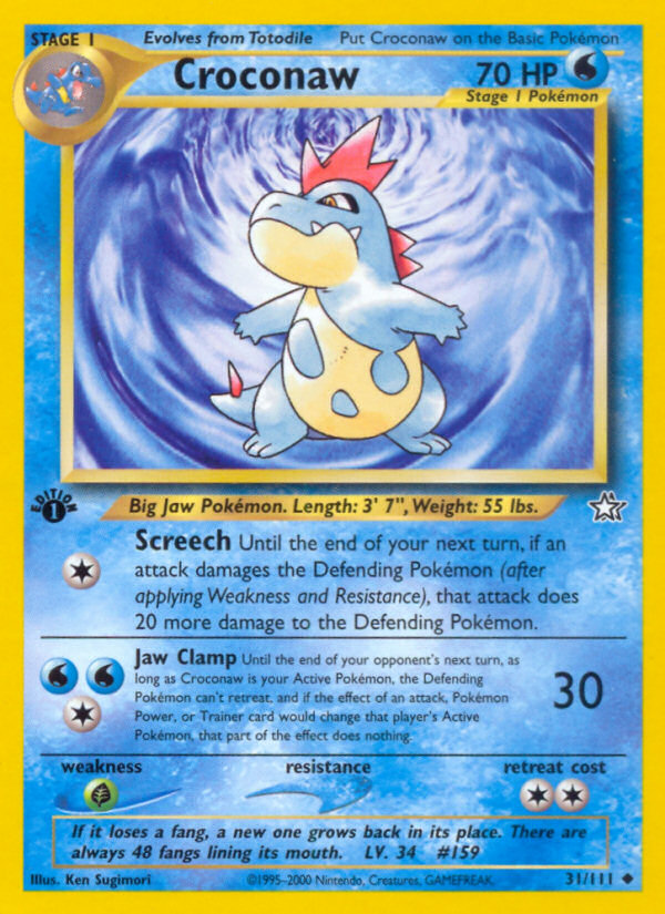 Croconaw (31/111) [Neo Genesis 1st Edition] Pokémon