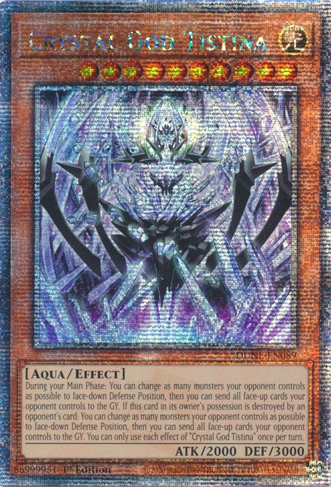 Crystal God Tistina [DUNE-EN089] Quarter Century Secret Rare Yu-Gi-Oh!