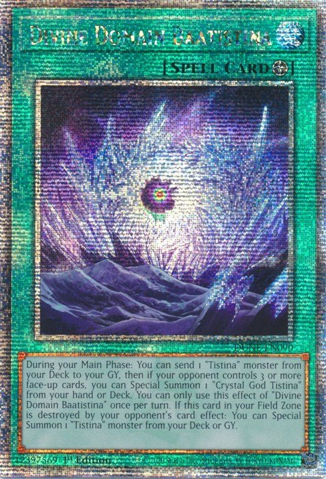 Divine Domain Baatistina [DUNE-EN090] Quarter Century Secret Rare Yu-Gi-Oh!