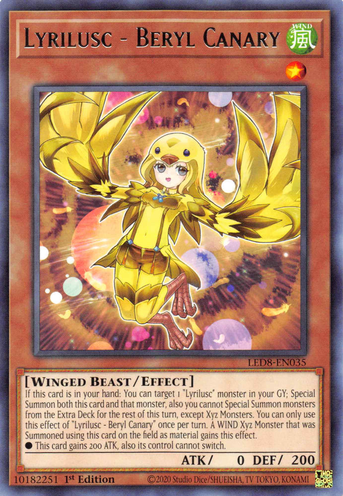 Lyrilusc - Beryl Canary [LED8-EN035] Rare Yu-Gi-Oh!